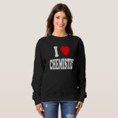 I Heart (Love) Chemistry Chemist Scientist Premium Trui (Voorkant volledig)