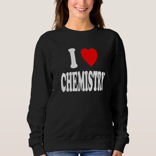 I Heart (Love) Chemistry Chemist Scientist Premium Trui (Voorkant)