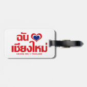 I Heart (Love) Chiang Mai ❤ Thailand Bagagelabel (Achterkant horizontaal)