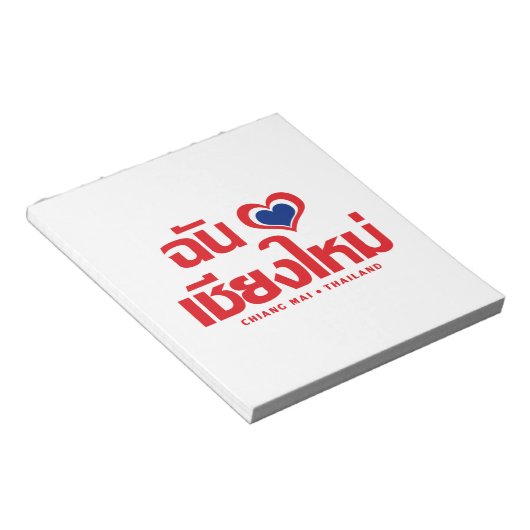 I Heart (Love) Chiang Mai ❤ Thailand Notitieblok (Schuin)