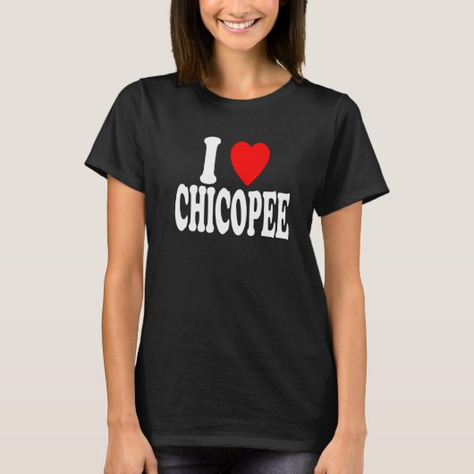 I Heart (Love) Chicopee Travel Tourism Destination T-shirt (Voorkant)