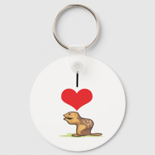 I Heart (Love) Chipmunks Sleutelhanger