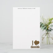 I Heart Love Chocolate Briefpapier (Staand voorkant)