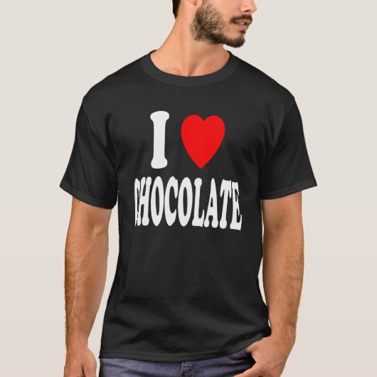 I Heart (Love) Chocolate Dark White Milk T-shirt (Voorkant)