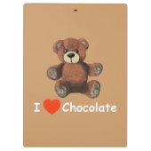 I Heart (Love) Chocolate Klembord (Achterkant)