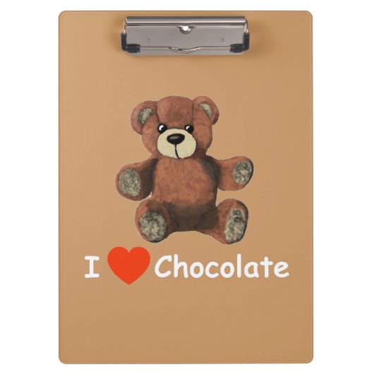 I Heart (Love) Chocolate Klembord (Voorkant)