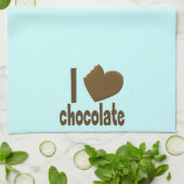 I Heart Love Chocolate Theedoek (Gevouwen)