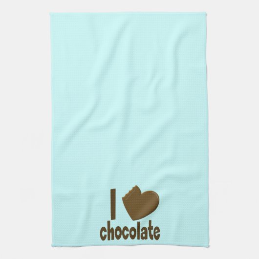 I Heart Love Chocolate Theedoek (Verticaal)