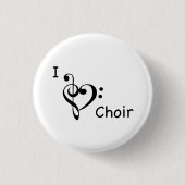 I Heart Love Choir Music Button (Voorkant)
