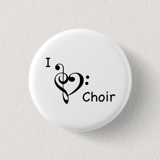 I Heart Love Choir Music Button (Voorkant)