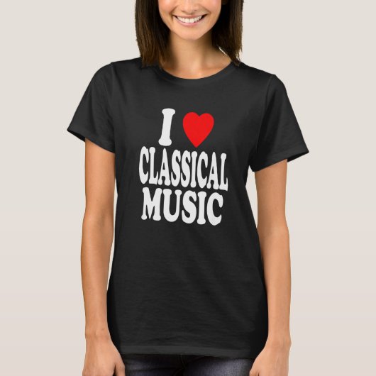 I Heart Love Classical Music Conductor Orchestra T-shirt (Voorkant)