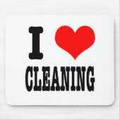 I HEART (LOVE) CLEANING MUISMAT (Voorkant)