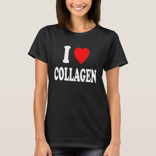 I Heart Love Collageen Beauty Supplement Workout G T-shirt (Voorkant)