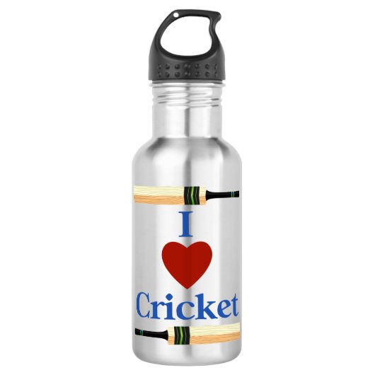I Heart (Love) Cricket Waterfles (Voorkant)