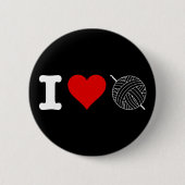 I Heart Love Crochet Ronde Button 5,7 Cm (Voorkant)