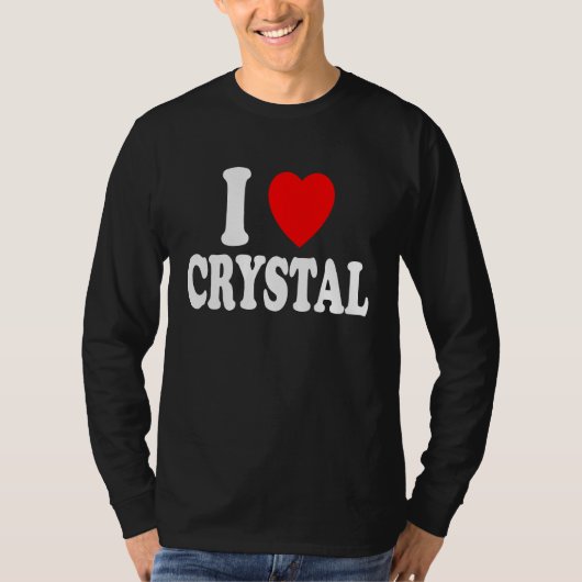 I Heart Love Crystal Cute Matching Couple Spouse T-shirt (Voorkant)