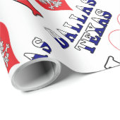 I Heart Love Dallas Texas Cadeaupapier (Rol Hoek)