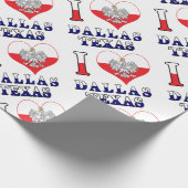 I Heart Love Dallas Texas Cadeaupapier (Hoek)
