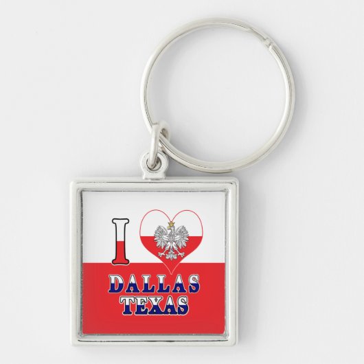 I Heart Love Dallas Texas Sleutelhanger (Voorkant)