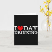 I Heart Love Day Drinking Party Funny Barbecue Fam Kaart (Gele Bloem)