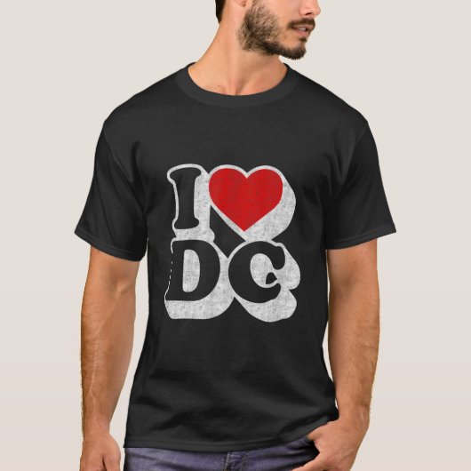I Heart Love DC Washington DC Tshirt Souvenir Gif (Voorkant)