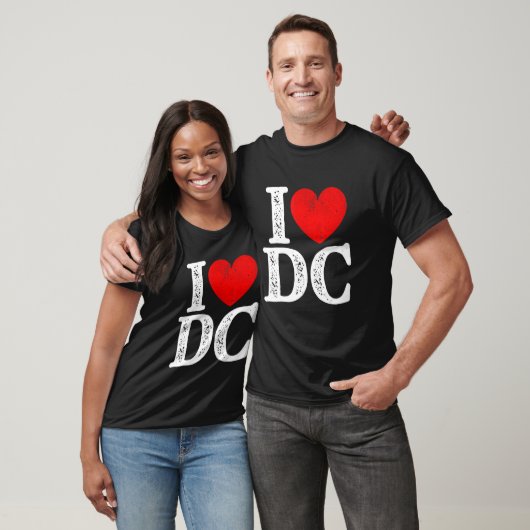 I Heart Love DC Washington DC Verdrietig Souvenir T-shirt (Unisex)