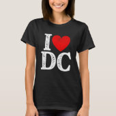 I Heart Love DC Washington DC Verdrietig Souvenir T-shirt (Voorkant)