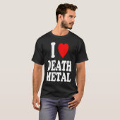 I Heart Love Death Metal Music Rock Moshpit Hardco T-shirt (Voorkant volledig)