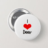 I Heart (Love) Deer Ronde Button 5,7 Cm (Voorkant /achterkant)