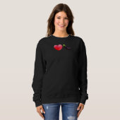 I Heart Love Dick Eggplant Raglan Trui (Voorkant volledig)
