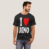 I Heart Love Dino Cute Matching Couple Echtgenote T-shirt (Voorkant volledig)