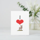 I Heart (Love) Donkeys Briefkaart (Staand voorkant)