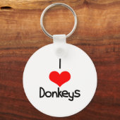 I Heart (Love) Donkeys Sleutelhanger (Voorkant)