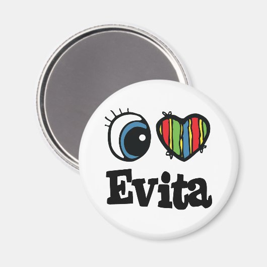 I Heart (Love) Evita Magneet (Voorkant / Achterkant)