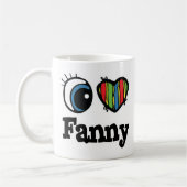 I Heart (Love) Fanny Koffiemok (Links)