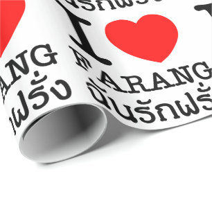 I Heart (Love) Farang Cadeaupapier