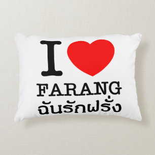 I Heart (Love) Farang Decoratief Kussen