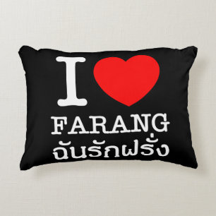 I Heart (Love) Farang Decoratief Kussen