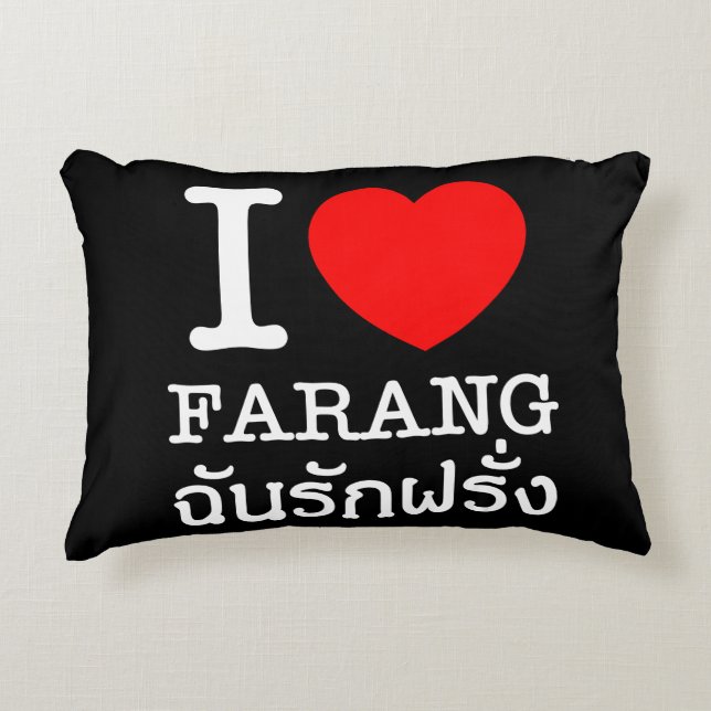 I Heart (Love) Farang Decoratief Kussen (Voorkant)