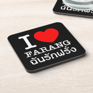 I Heart (Love) Farang Drankjes Onderzetter