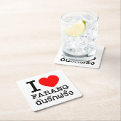 I Heart (Love) Farang Kartonnen Onderzetters (Insitu)
