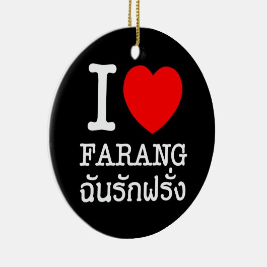 I Heart (Love) Farang Keramisch Ornament (Rechts)