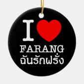 I Heart (Love) Farang Keramisch Ornament (Voorkant)