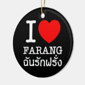 I Heart (Love) Farang Keramisch Ornament (Links)