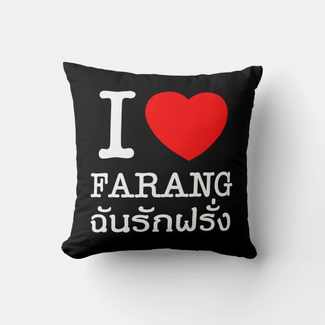 I Heart (Love) Farang Kussen (Voorkant)