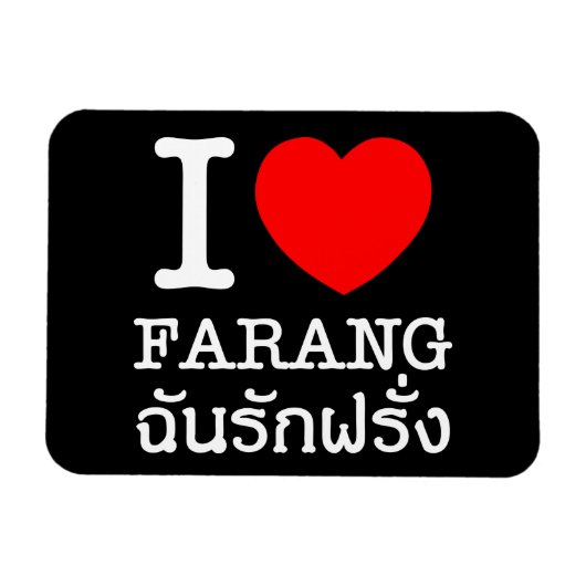 I Heart (Love) Farang Magneet (Horizontaal)