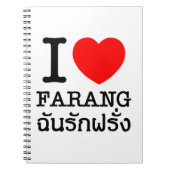I Heart (Love) Farang Notitieboek (Voorkant)