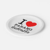 I Heart (Love) Farang Papieren Bordje (Gekanteld)