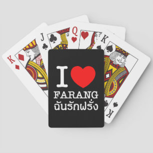 I Heart (Love) Farang Pokerkaarten