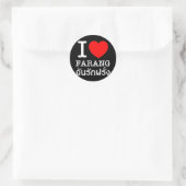 I Heart (Love) Farang Ronde Sticker (Tas)